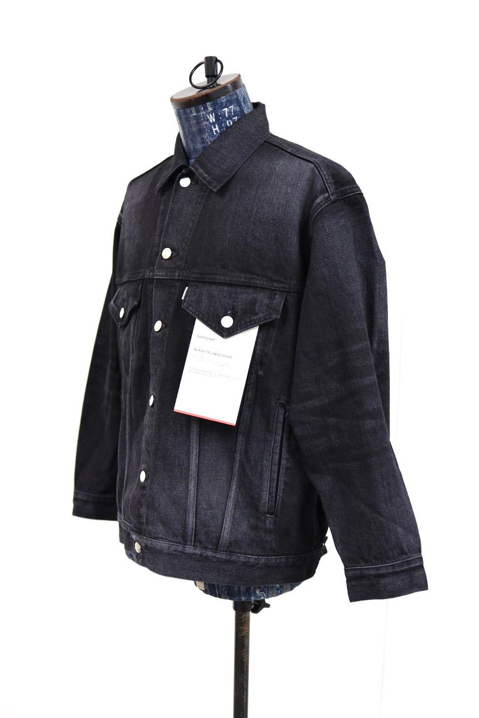 グラフペーパー Selvage Denim Trucker Jacket(GU261-20055DB)BLACK_DARK FADE★1月24日(土)発売！