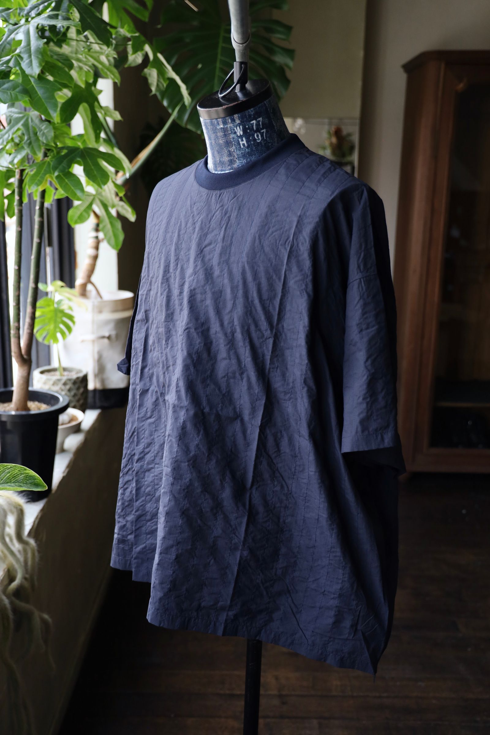 S.F.C 25SS エスエフシー STITCHED NYLON SS TEE(SFCSS25S08)Navy