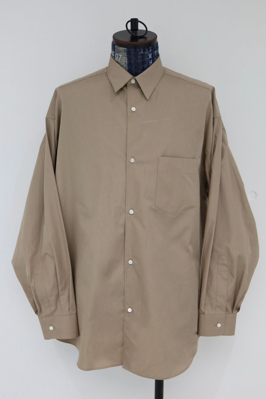グラフペーパー 26SS ALUMO for GP L/S Oversized Regular Collar Shirt(GM261-50222)TAUPE☆1月31日(土)発売！