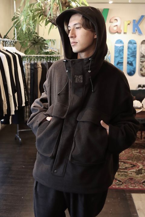 S.F.C 新作FLEECE HOODIE JACKET"BLACK"スタイル