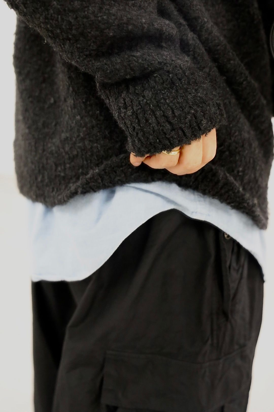 アプレッセ 2025 STYLE2 Cashmere Mole Yarn Pullover Sweater(25AAP-03-20)CHARCOAL☆10月25日(土)発売!