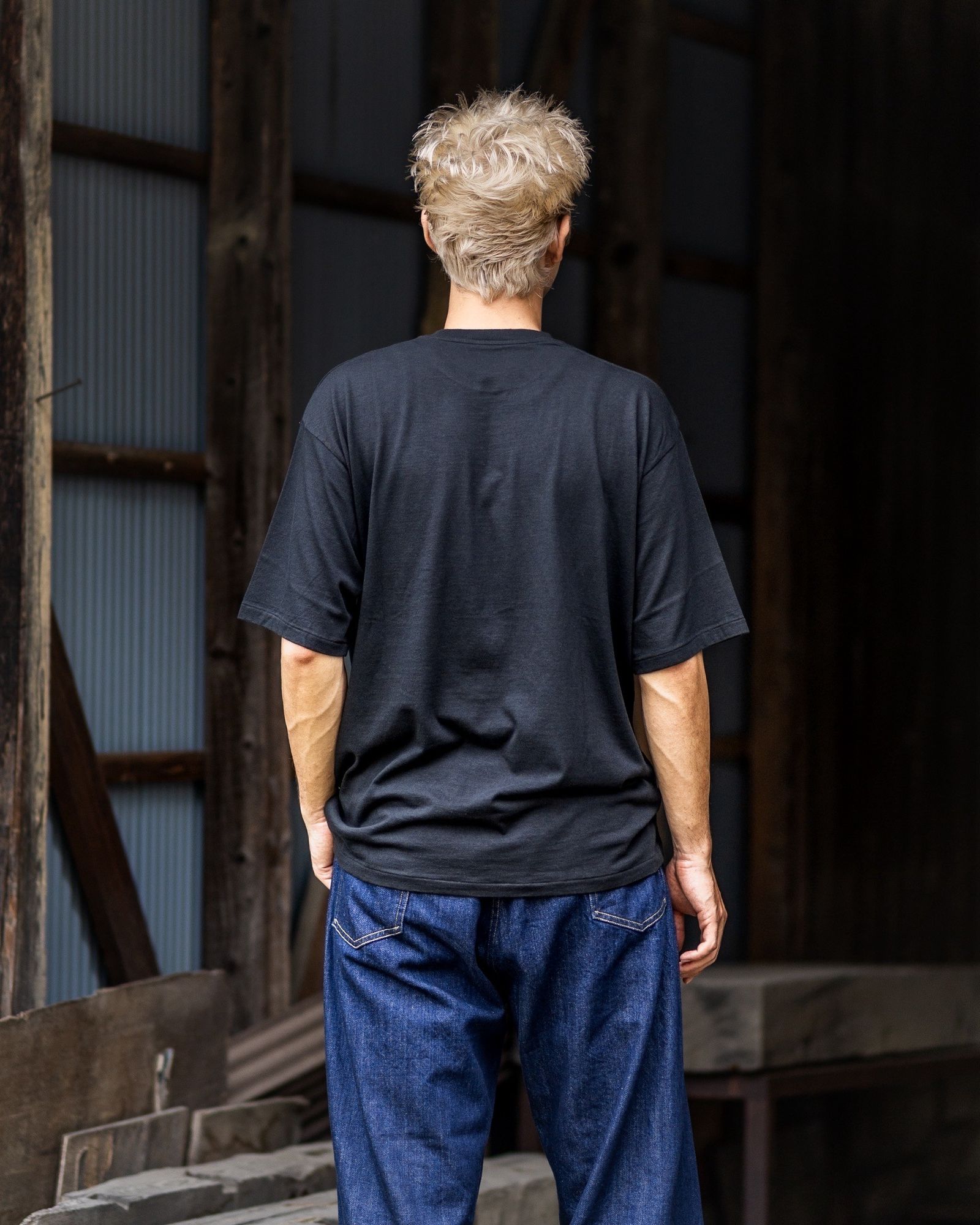 アプレッセ 2025 STYLE2 Cachmere Blend S/S T-Shirt(25AAP-05-01)BLACK