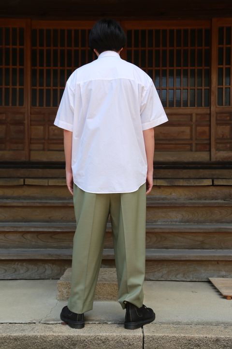 Dulcamara Broad Oversized S/S Regular Collar Shirt(GM212-50625B) style.2021.5.30