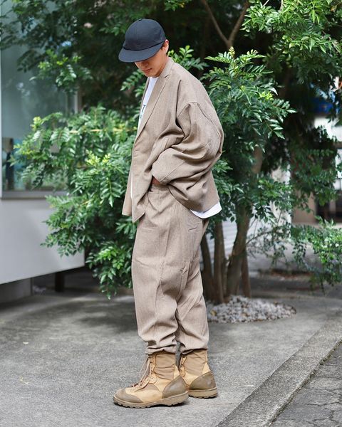 S.F.C FW23 新作 TAILORED SHIRT JACKET"BLACK"スタイル