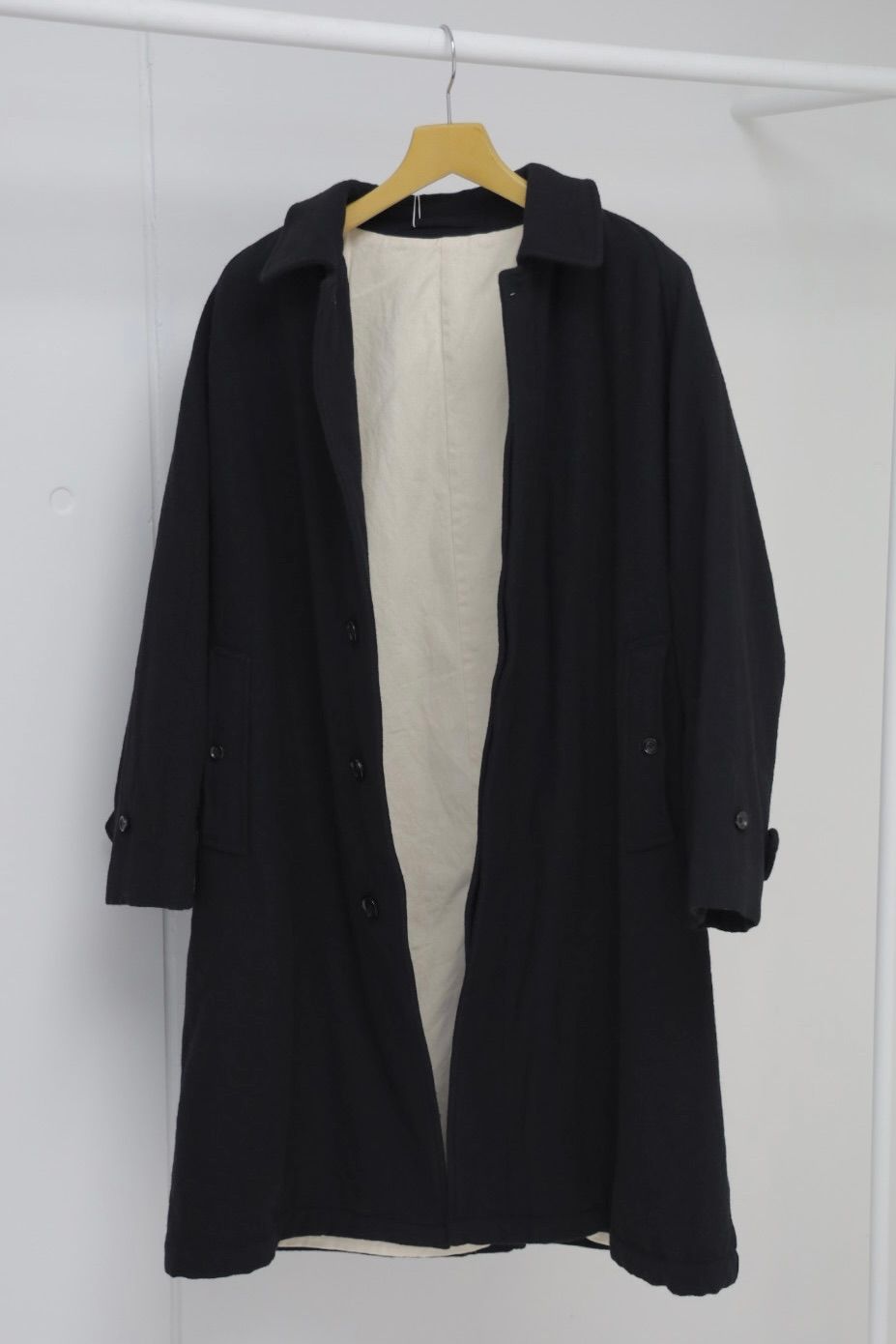blurhms ブラームス Classic Wool Balmacaan Coat(BHS25F009)BlackNavy☆新作発売！