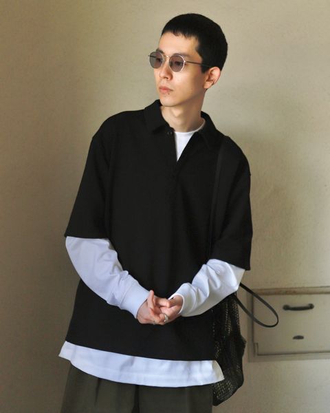 ATON エイトン23SS SUPIMA AIR KANOKO POLO SHIRTSスタイル