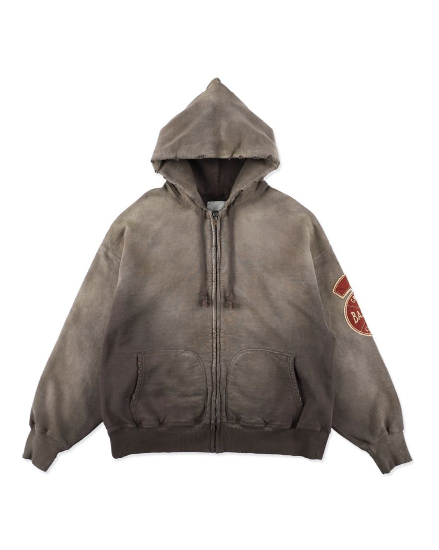 BOW WOW 25FWバウワウ  BASEBALL CHAMPION ZIP HOODIE AGED(BW252-BCZH) AGED BROWN★10月25日(土)発売!
