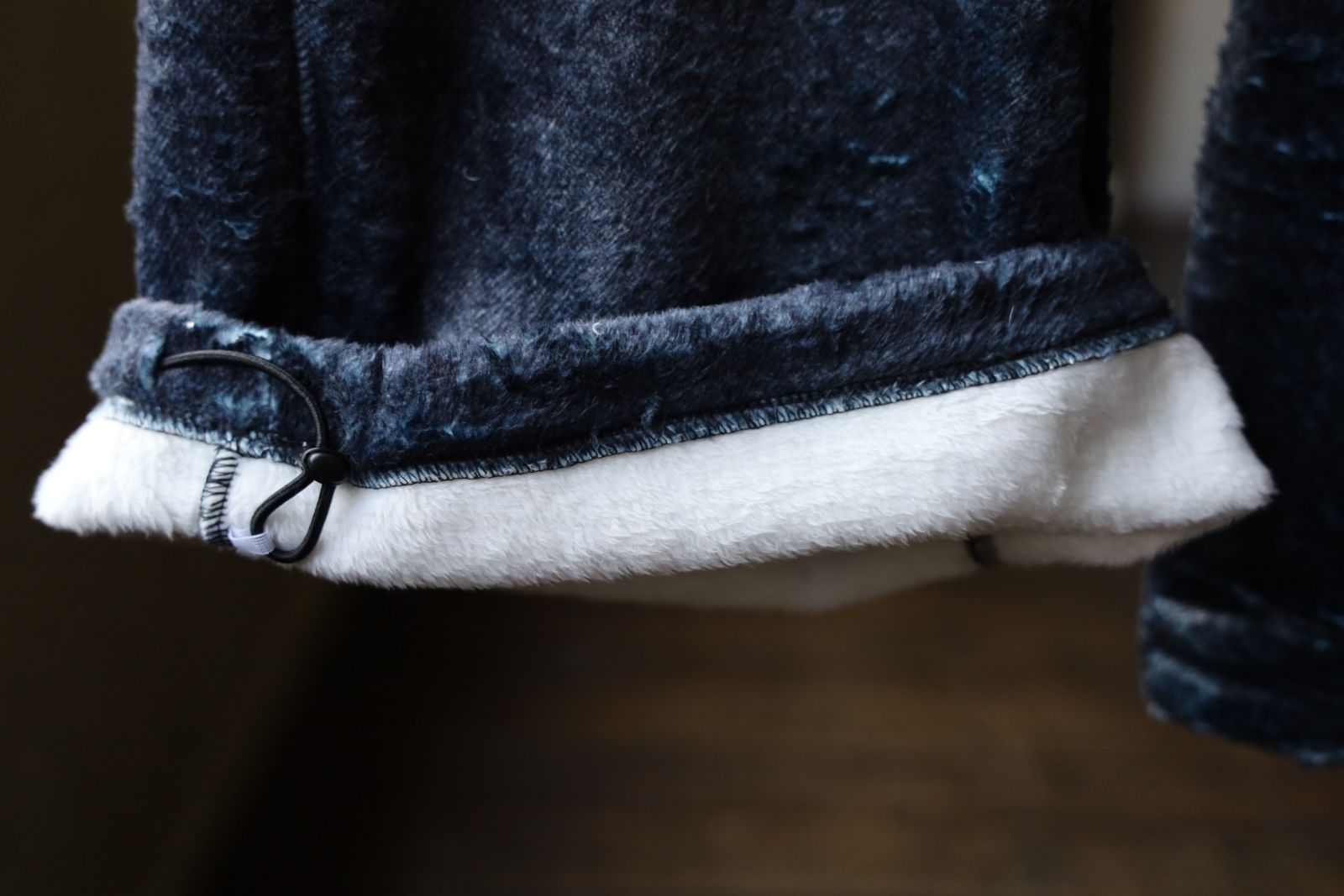 トーキングアバウト ジ アブストラクション 25AW FLEECE DENIM PRINT WIDE PANTS (2526AW-PT-005)BLACK☆新作発売！