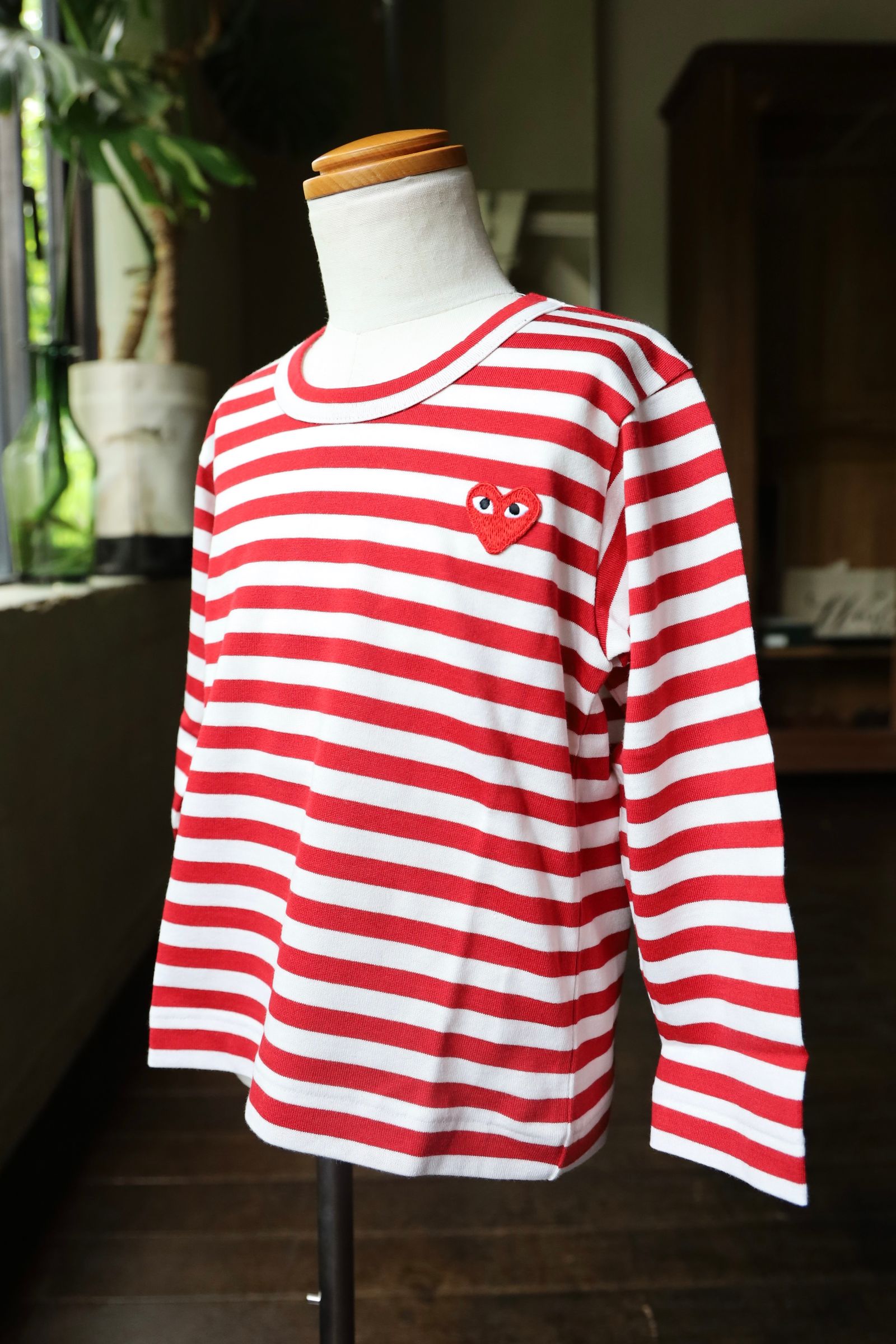 PLAY STRIPED Tシャツ キッズ(AX-T663-100) RED*KIDSサイズ