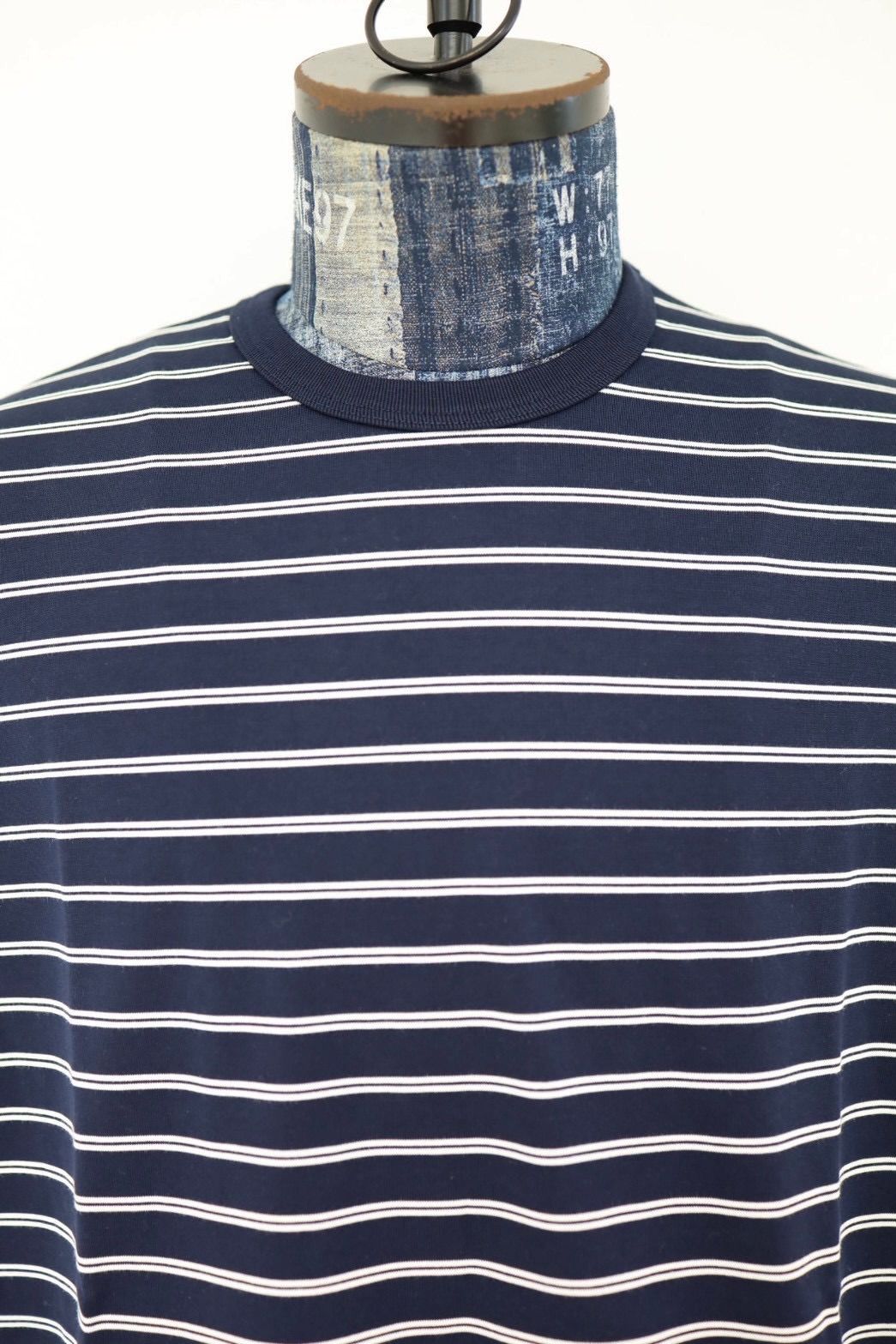 グラフペーパー26SS Tri Spun Border L/S Tee(GU261-70121B)NAVY×WHITE☆2月28日(土)発売！