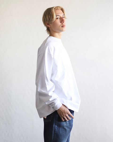 グラフペーパー24SS Heavy Weight L/S Oversized Tee (WHITE)style 2024.3.15