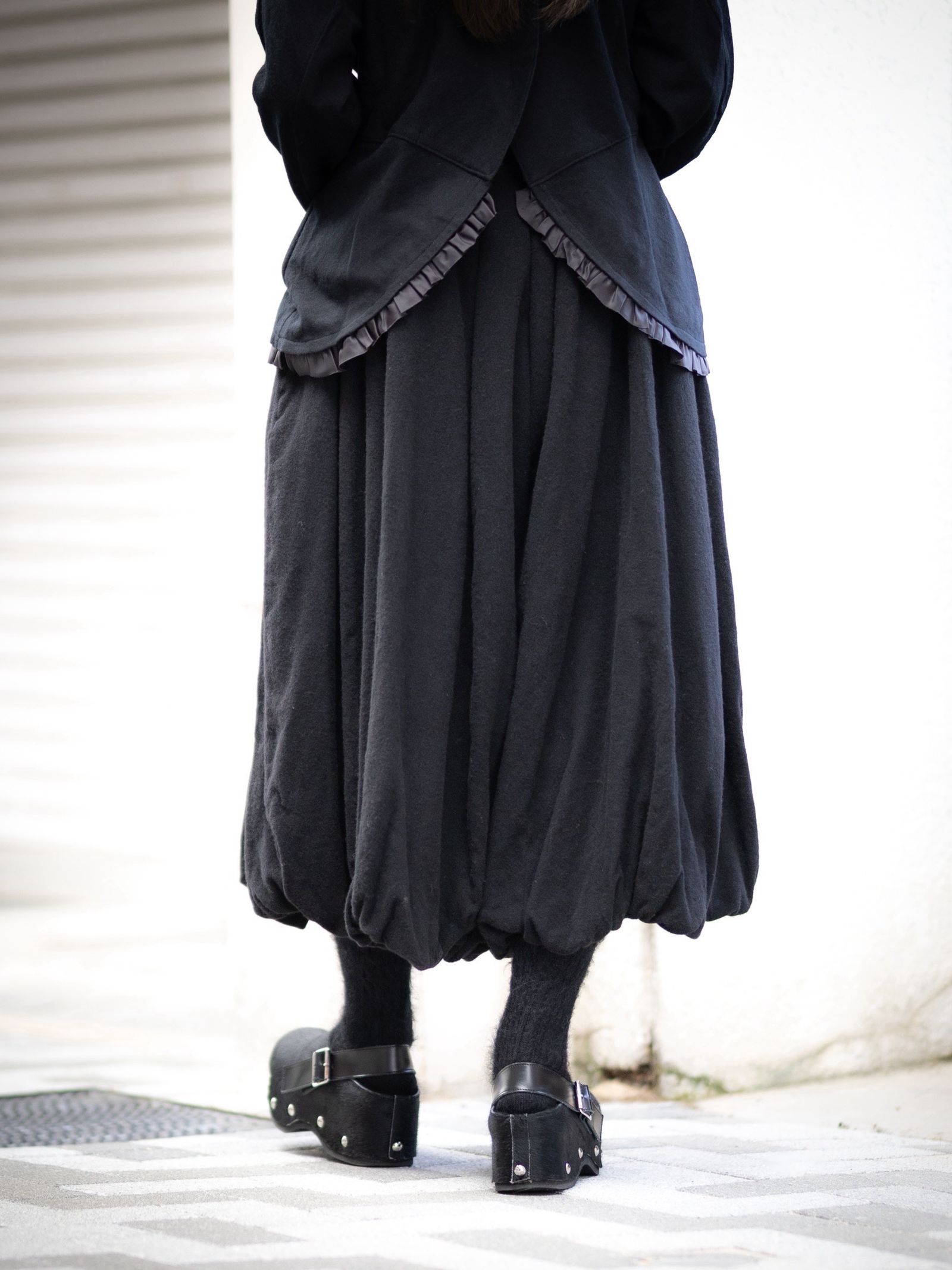 tao 26FW ウールツイル先染 製品縮絨パンツ(TR-P007-051-1)BLACK☆10月2日(金)発売！
