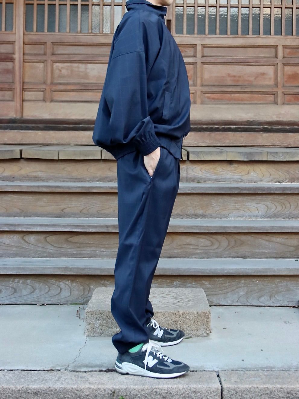 is-ness×NEAT LORO PIANA SPORT FABRICS JACKET"NAVY"イズネス22SS