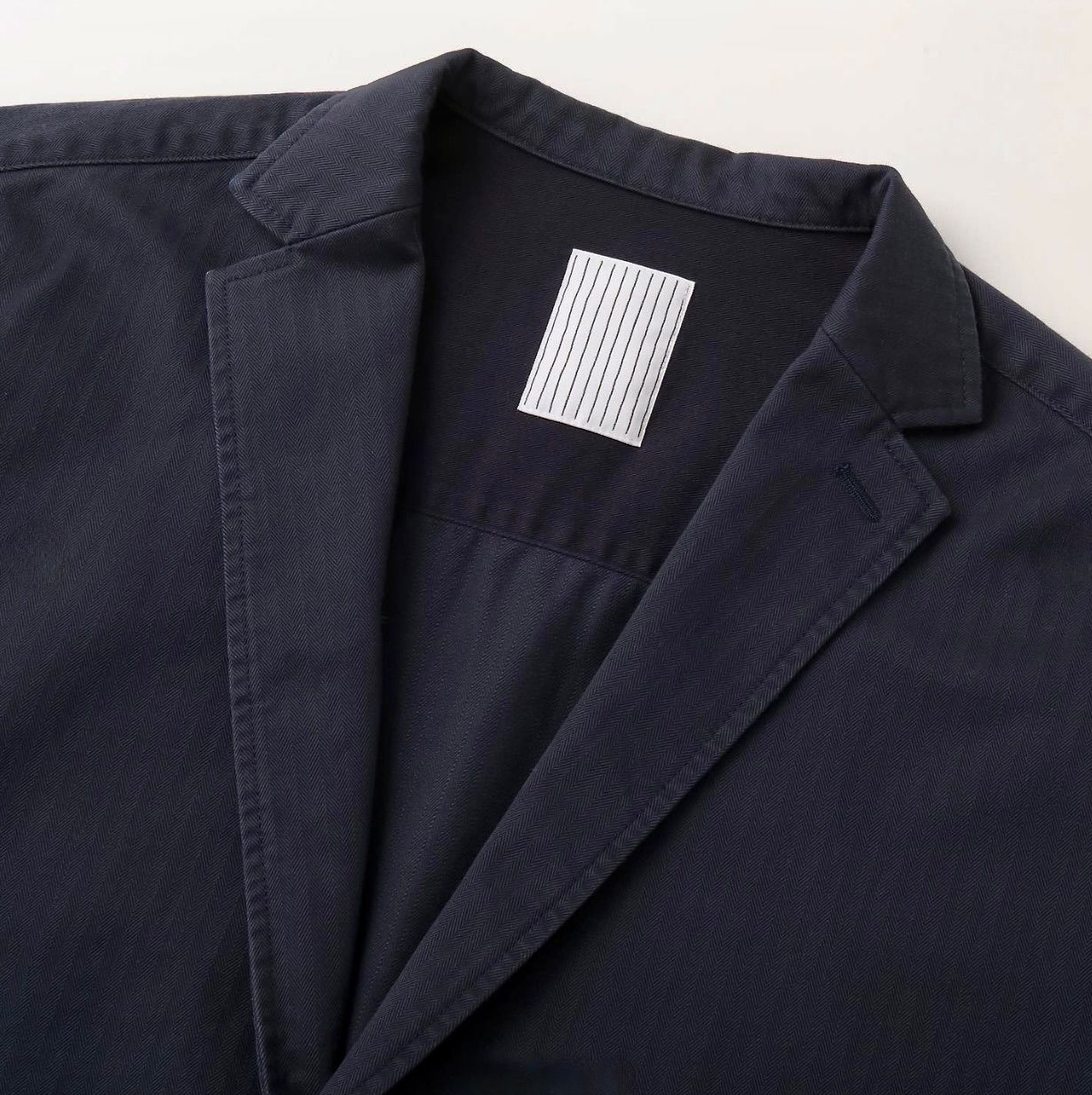 S.F.C 24FW エスエフシーTAILORED SHIRT JACKET HERRINGBONE(SFCEW24S01)Navy