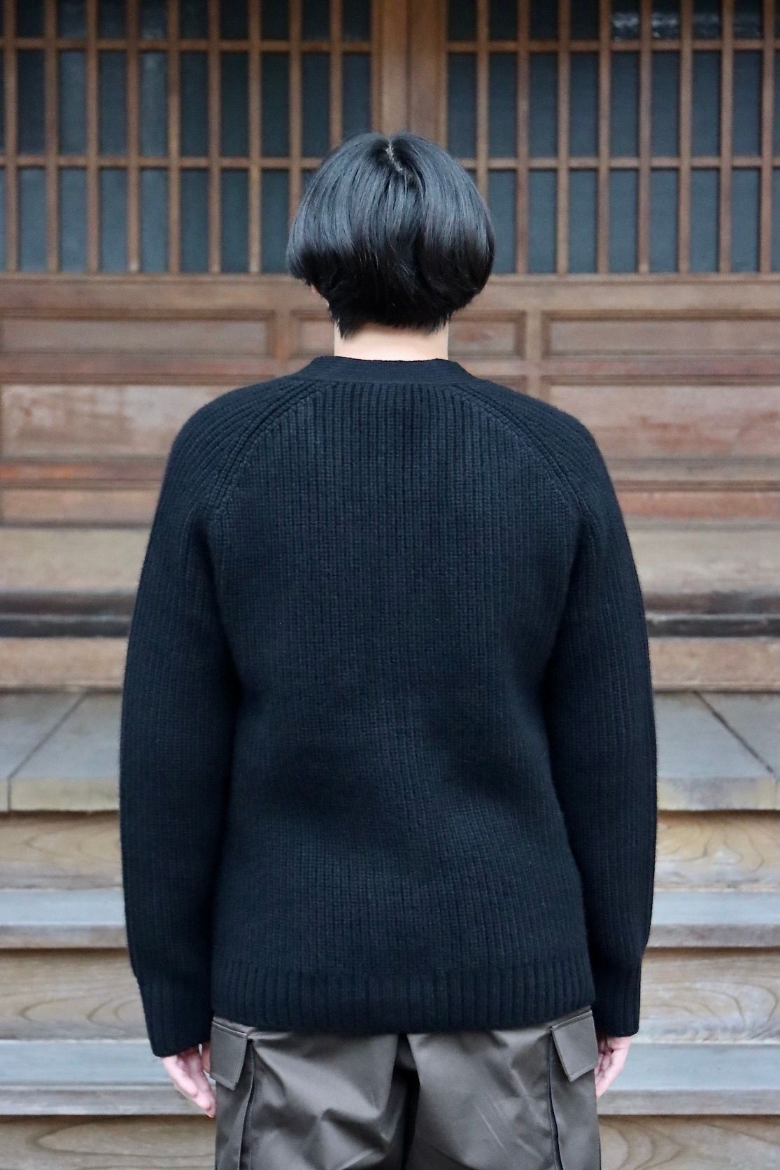 A.PRESSE Fisherman Cardigan Sweater(21AAP-03-02M)BLACK style