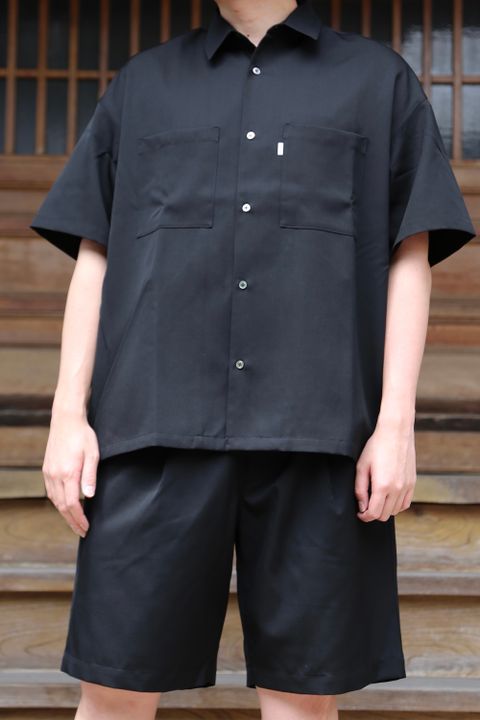 Graphpaper Selvage Wool S/S Oversized Box Shirt(GM212-50260) style.2021.6.19