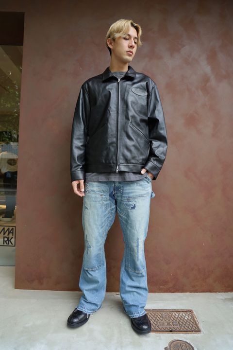 LASTMAN  LEATHER DRIZZLER JACKET スタイル