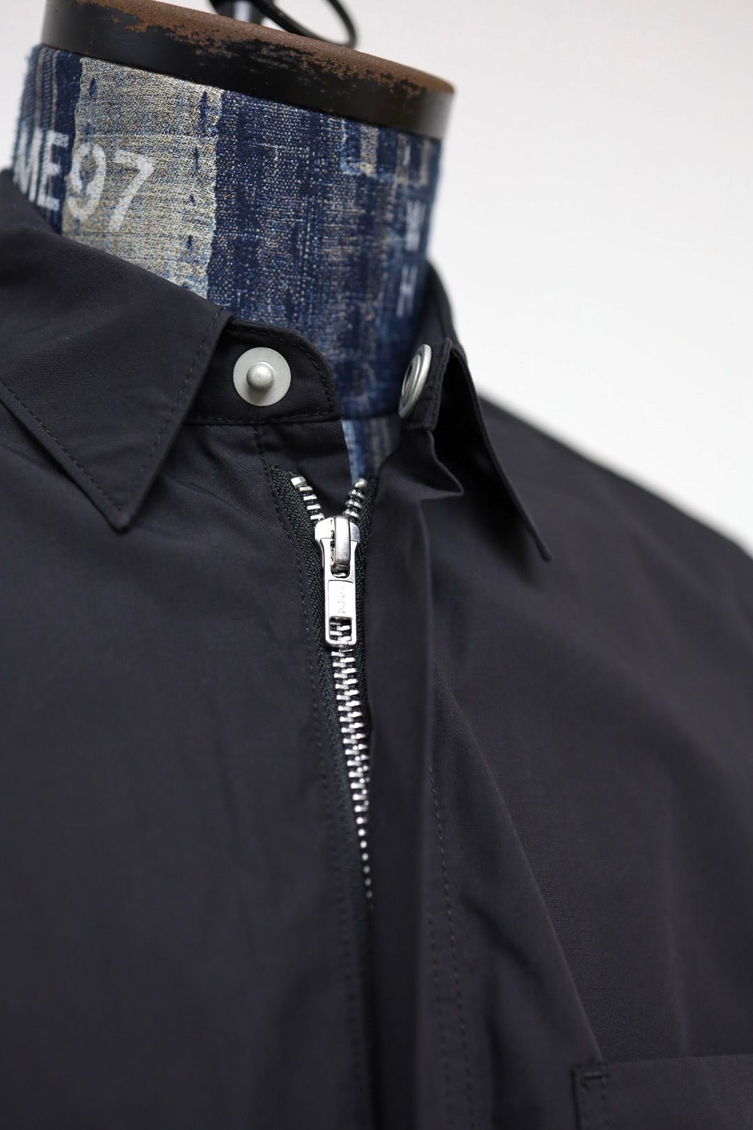 コムデギャルソンオム26SS 綿タイプライタージップアップシャツ(HQ-B002-051)BLACK☆2月6日(金)発売