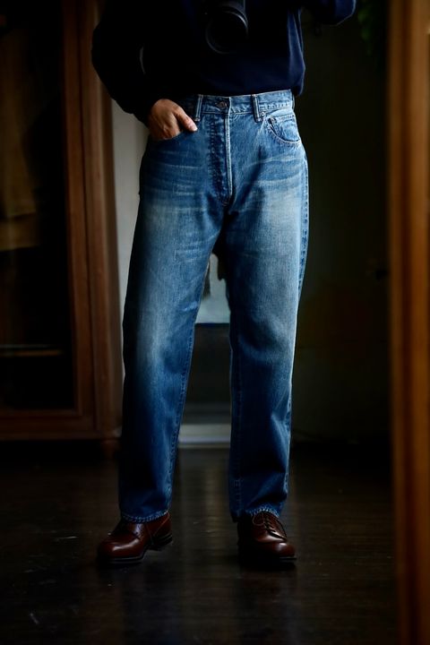 A.PRESSE Washed Denim Pants E スタイル
