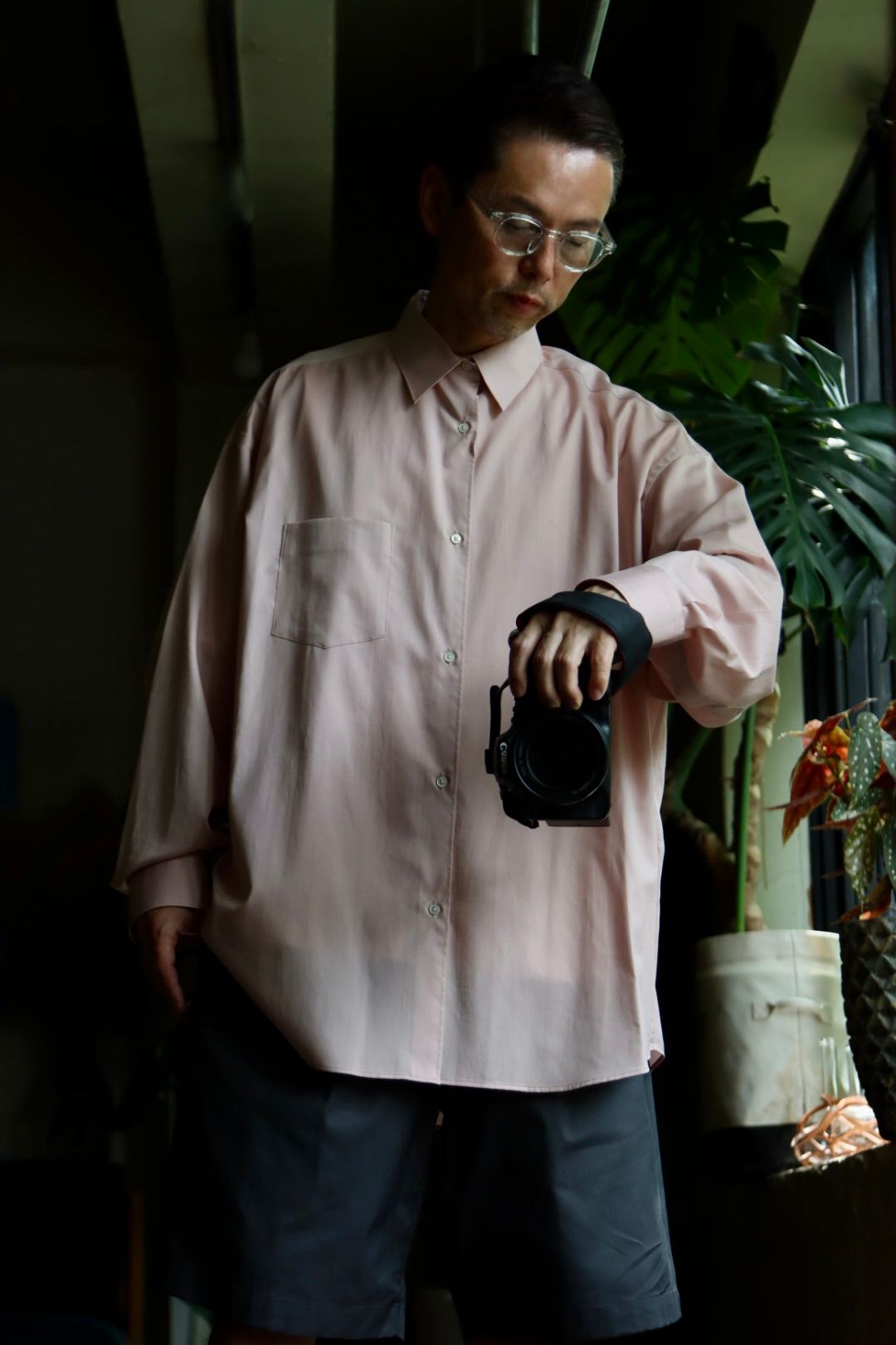 Graphpaper Silicon Poplin Oversized Regular Collar Shirt Graphpaper Silicon Poplin Oversized Regular Collar Shirt