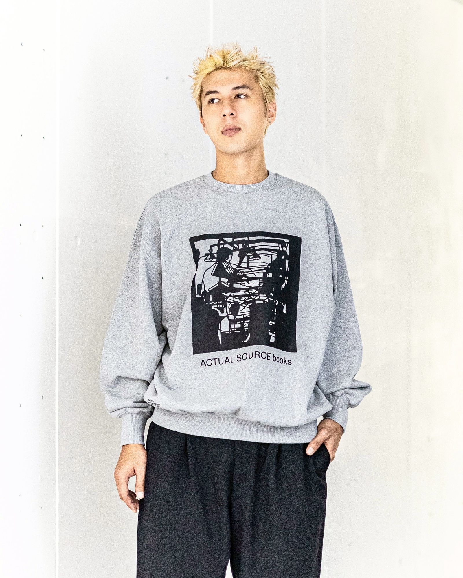 フレッシュサービス AS×FS LIGHT OZ CREW NECK "LITHOGRAPH"(FSC253-70155AS)H.GRAY☆8月30日(土)発売！