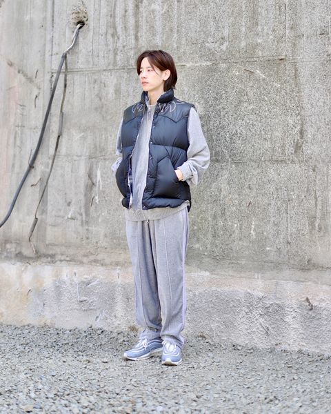 RAFU ラフ 23AW RMFC DOWN VEST W/EMB'Dスタイル