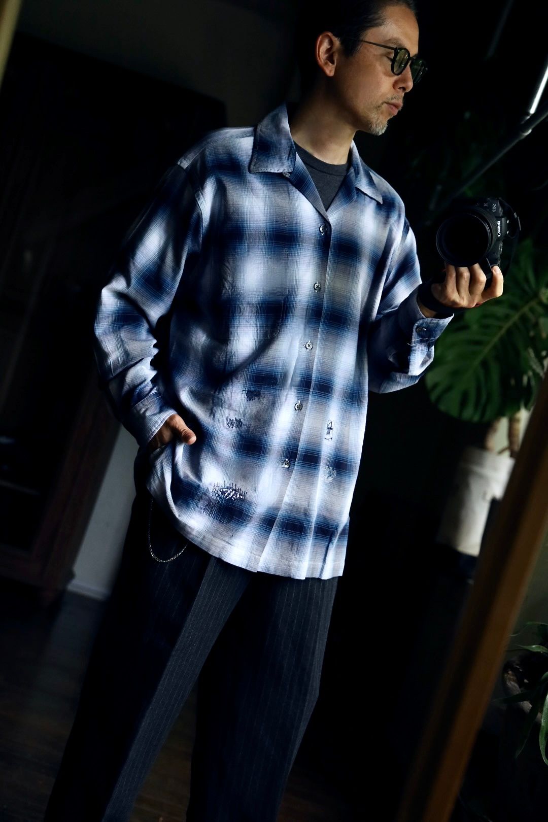 BOW WOW RAYON CHECK SHIRTS REPAIREDスタイル