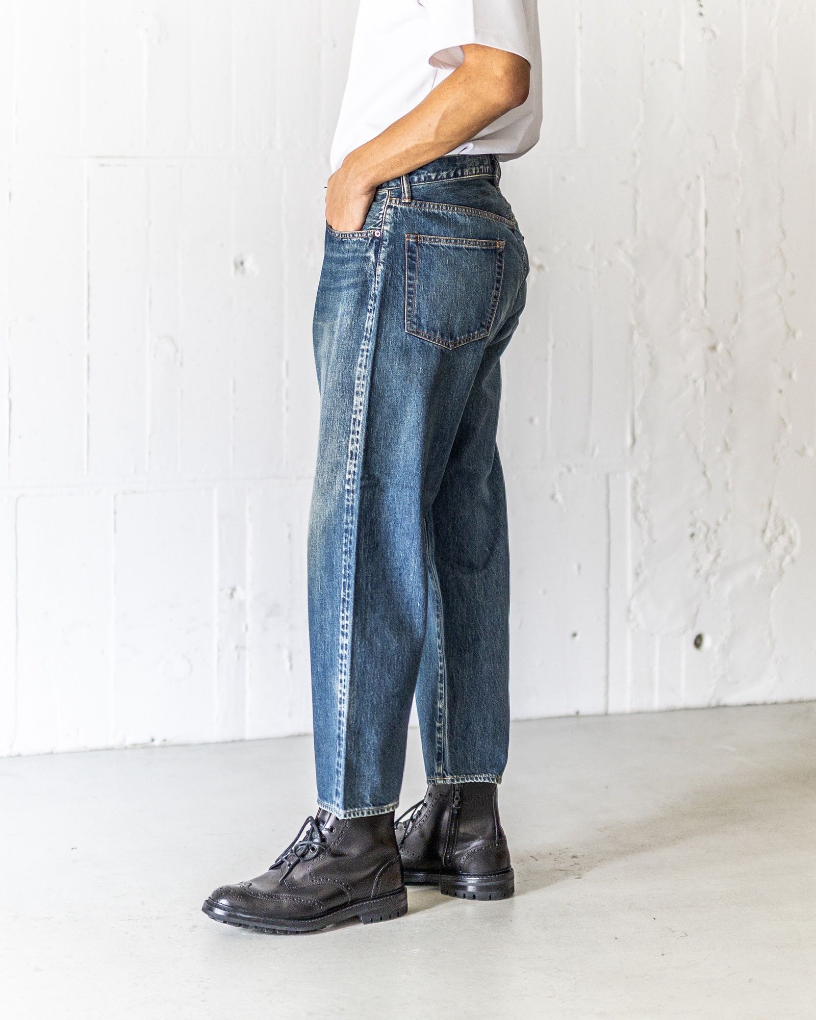 アプレッセ Washed Denim Wide Pants(AP-4002)INDIGO