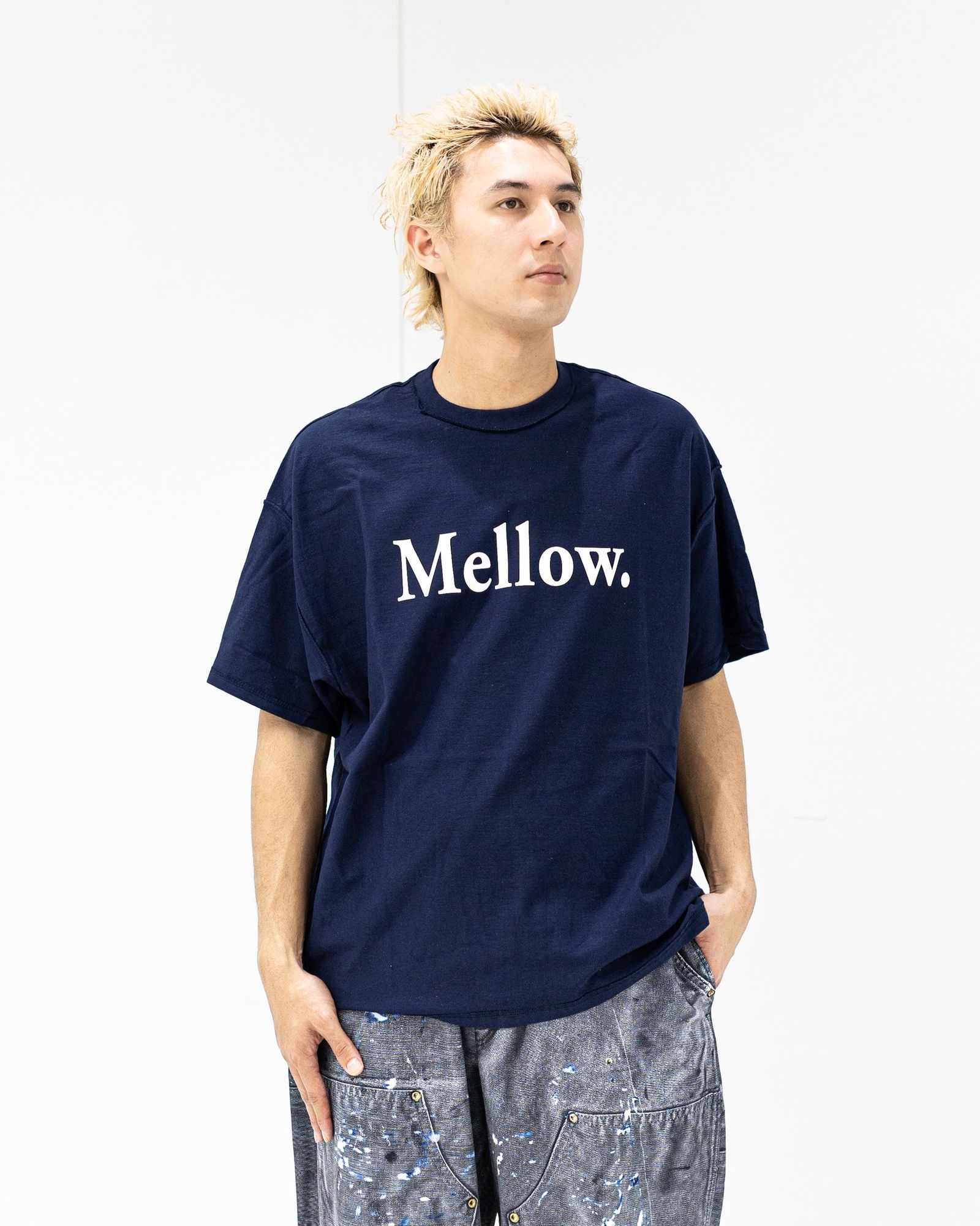 イズネスミュージック 26SS MELLOW T-SHIRTS(ISNESS MUSIC×DJ SHOTA)(IMP7_13_MELLOWT01)NAVY☆新作発売！