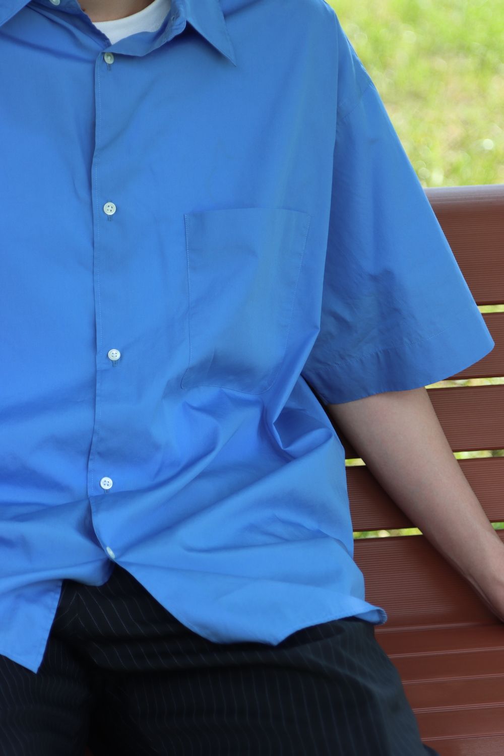 Graphpaper Broad S/S Oversized Regular Collar Shirt style