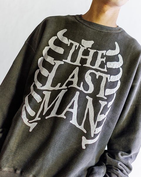 LASTMAN PRINTED CREW NECK "BONE" スタイル