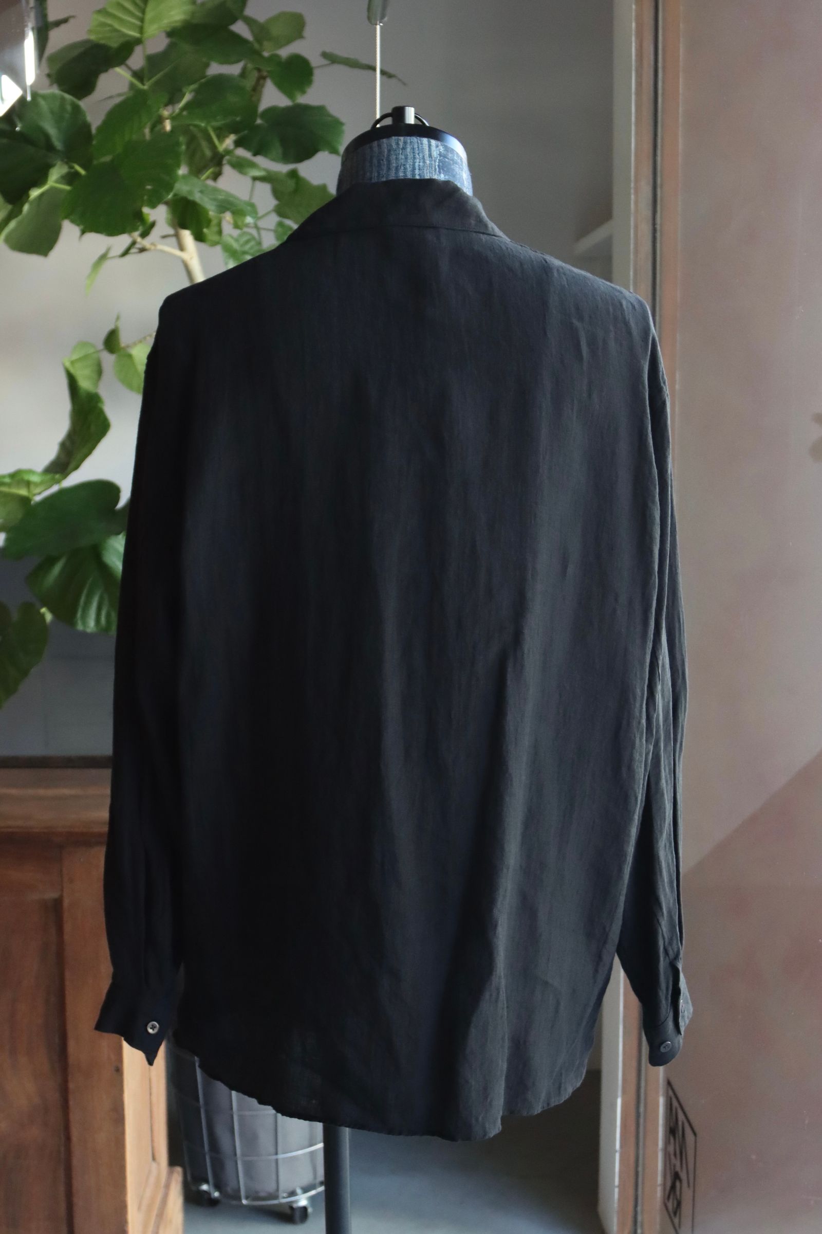 blurhms - blurhms 25FW Linen Open-collar Shirt L/S(BHS25F020