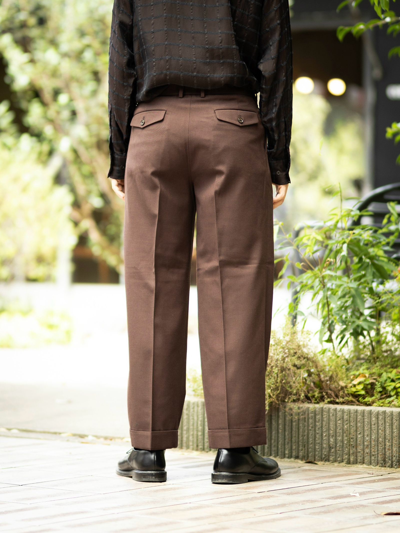 マーカウェア 26AW DOUBLE PLEATED SEMI EASY TROUSERS(A26C07PT02C) DARK BROWN☆新作発売！