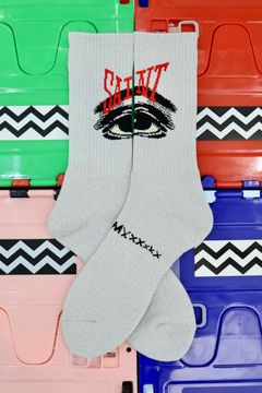 セントマイケル 26AW EYE_SOCKS(SM-MK1-0000-110)GRAY