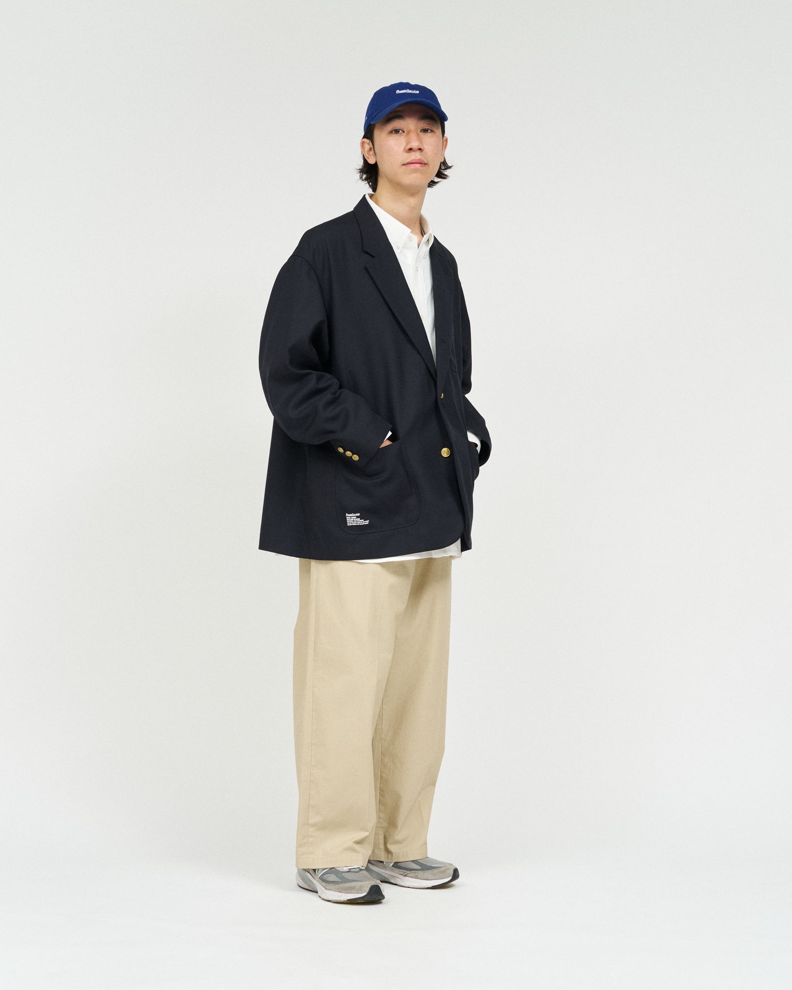 フレッシュサービス WOOL SERGE COLLEGE BLAZER (FSC261-10212)NAVY★2月14日(土)発売