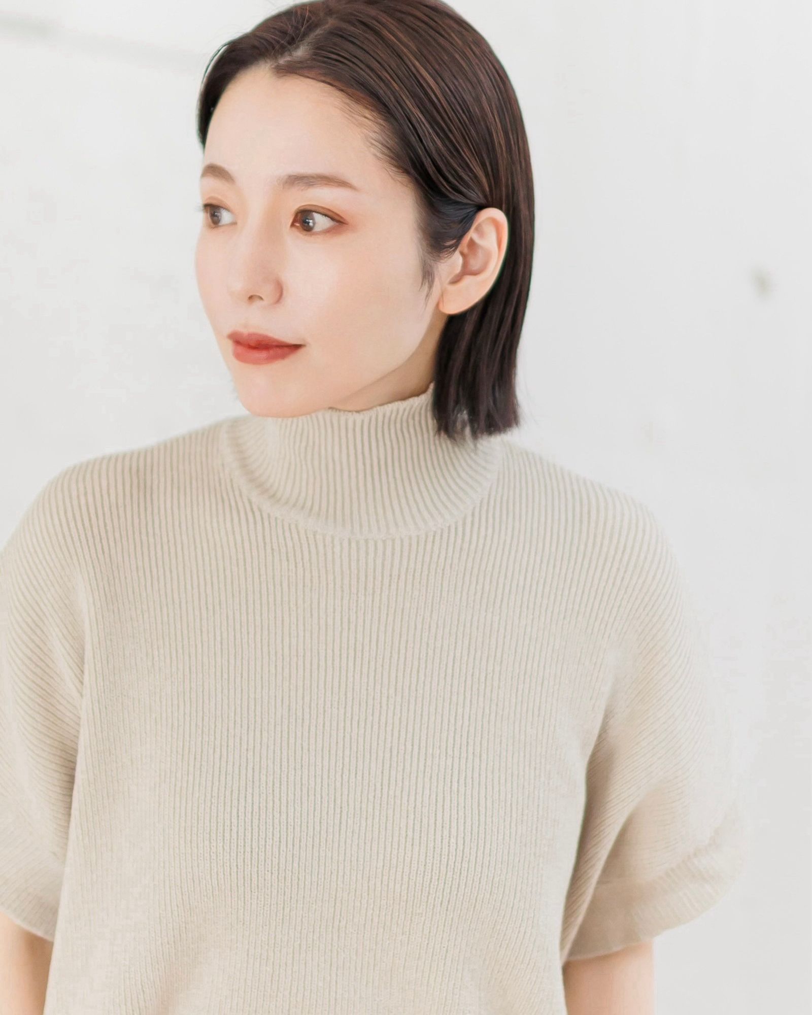 Graphpaper 25SS 新作 Linen Solotex S/S Mock Neck Knit style.2025.3.12