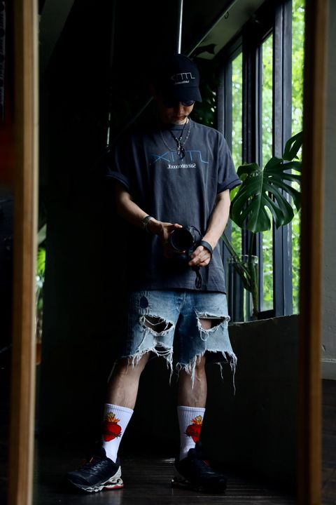 ©SAINT M×××××× SAINT_DENIM SHORTSスタイル.2024.5.20.