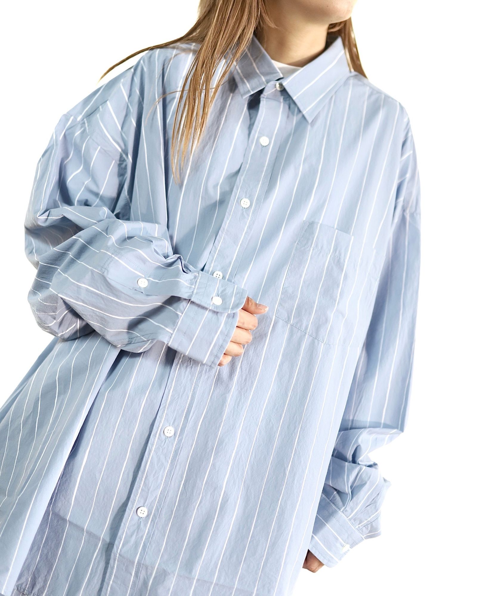 S.F.C 24SS エスエフシー SFC STRIPE SHIRT(SFCSS24S02)Sax☆2月24日(土)発売！