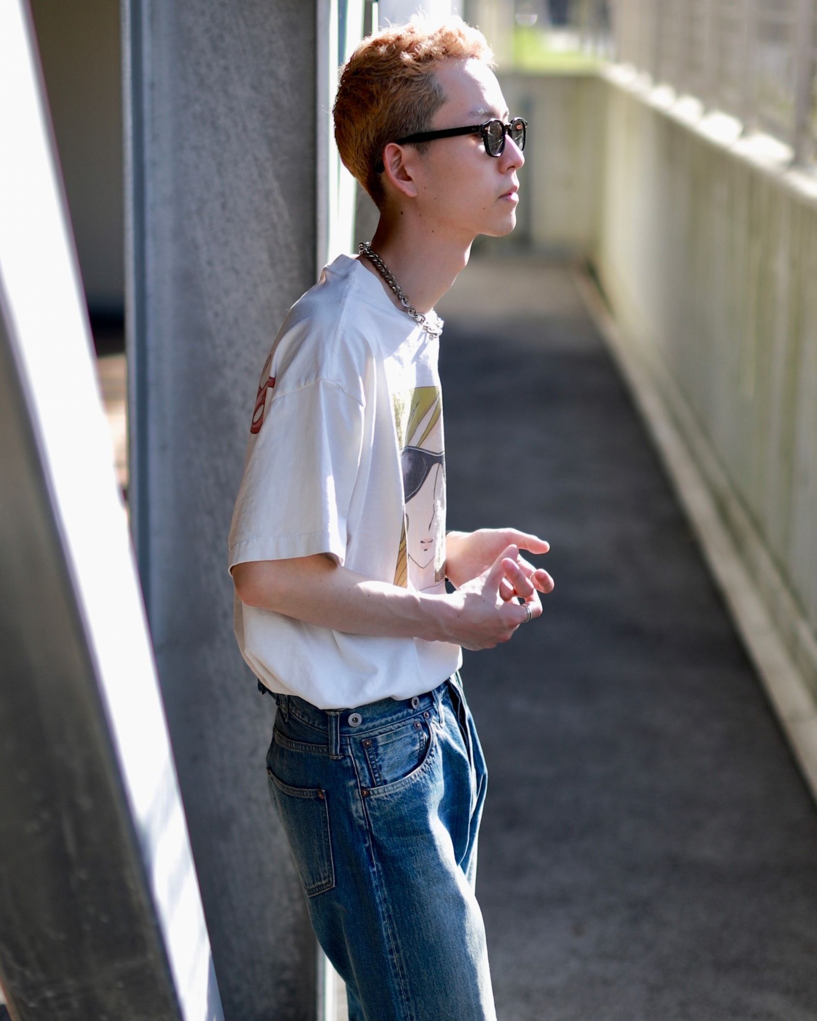 A.PRESSE アプレッセ23SS No.2 Washed Denim Pantsスタイル