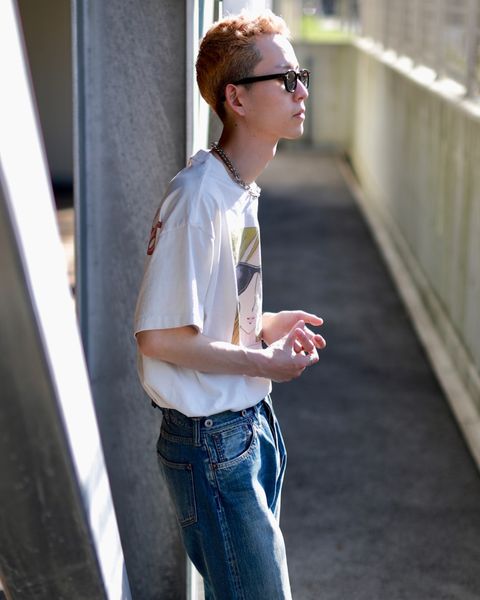 A.PRESSE アプレッセ23SS No.2 Washed Denim Pantsスタイル