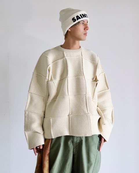 YOKE  ヨーク 24SS PATCHWORK RIB SWEATERスタイル