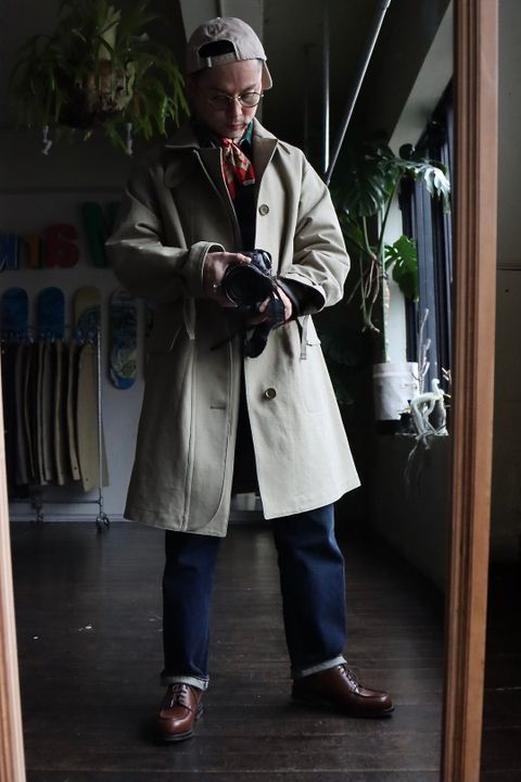 A.PRESSE アプレッセ23SSコート Motorcycle Half Coatスタイル2023.2.20.