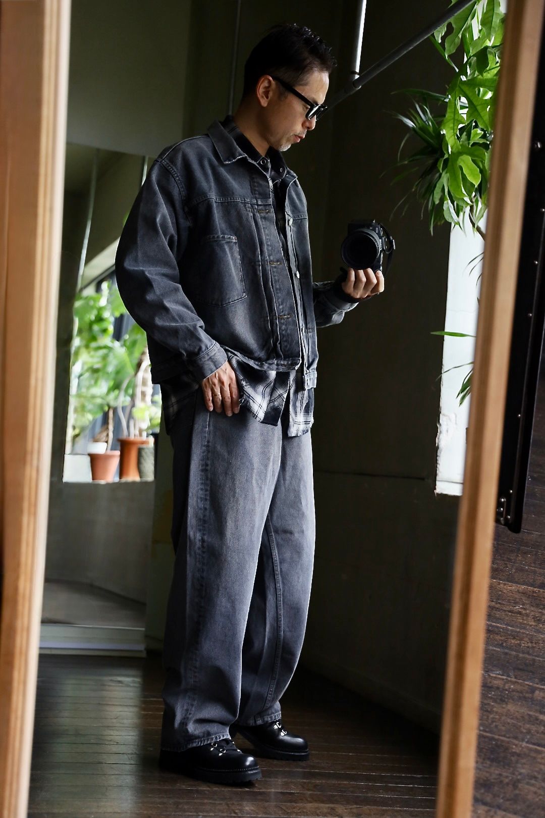 【周りと差がつくスタイリングが完成♪】HERMES ジャケット JIEDA ジエダ 25SS HOLE CREW KNIT (GRAY) | BRAND,JIEDA ジエダ