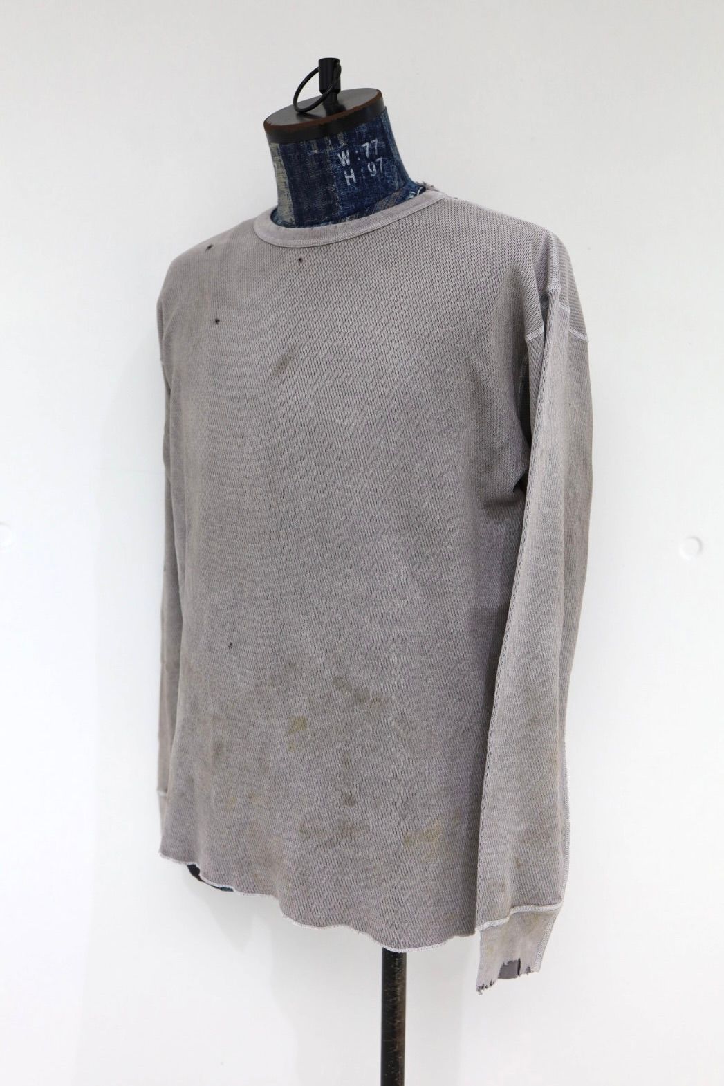 セントマイケル 26SS HONEYCOMB THARMAL SHIRT(SM-MK8-0000-034)CHARCOAL