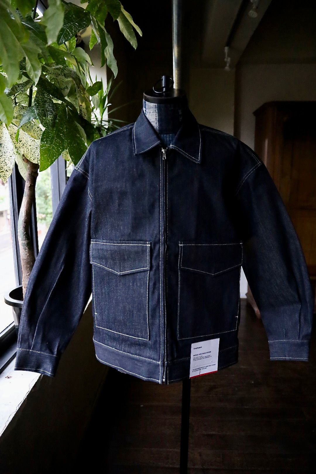 【値下げしました】Barjac Ombrée Graphpaper（グラフペーパー） / Selvage Denim Zip Jacket