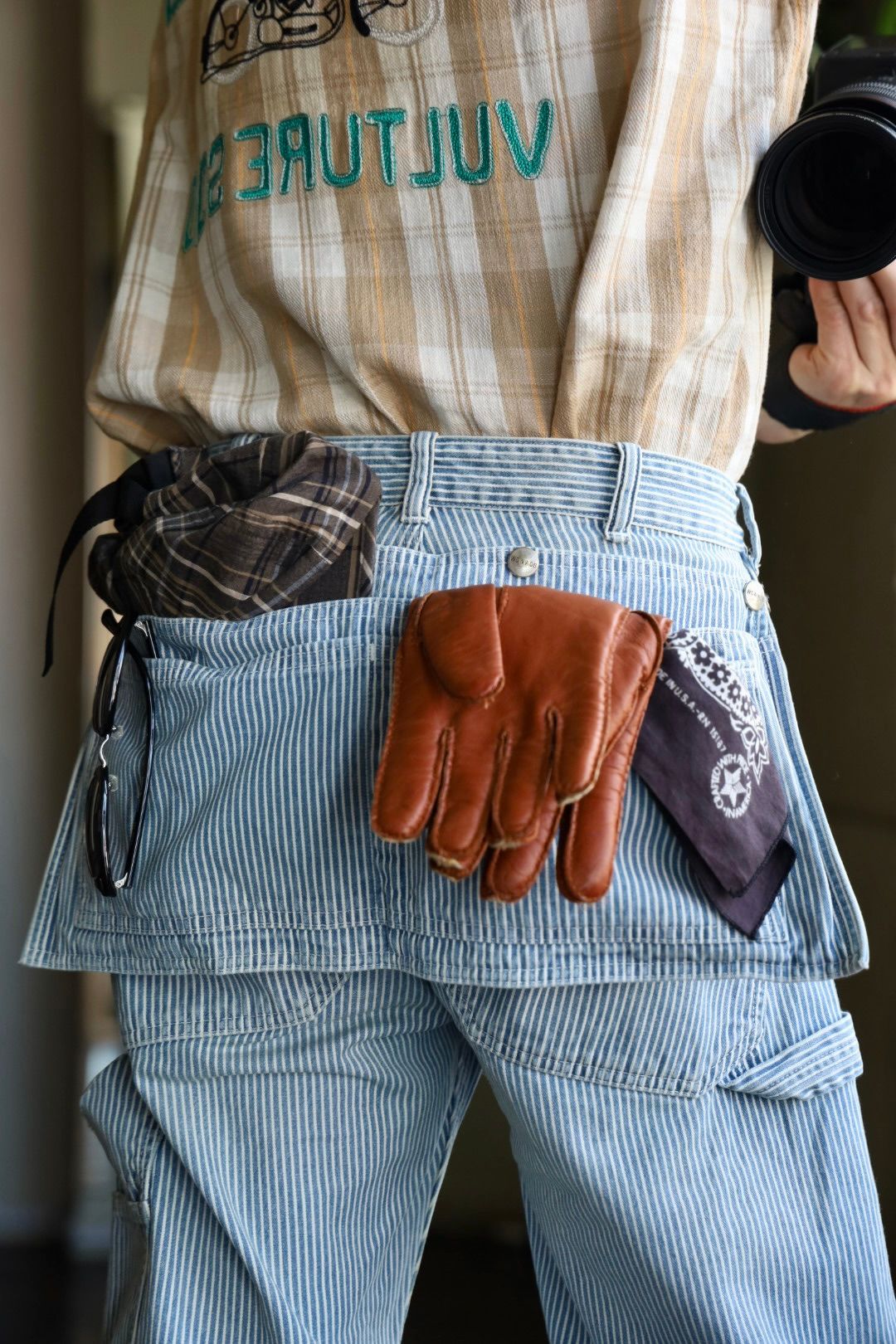 BOW WOW HICKORY PAINTER PANTS with SEPARATE APRONスタイル.2025.4.12.