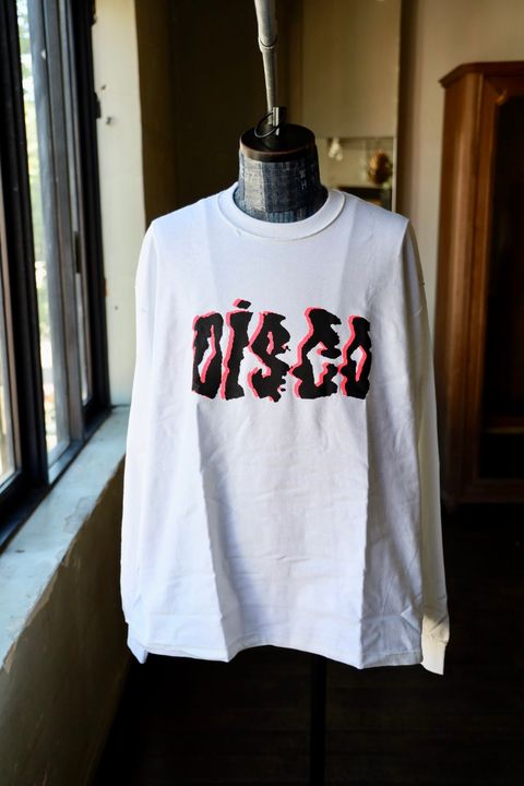 イズネスミュージック 25AW DISCO PUNK LONG SLEEVE T-SHIRT (IMP6_13_DISCOPUNKLS01) WHITE