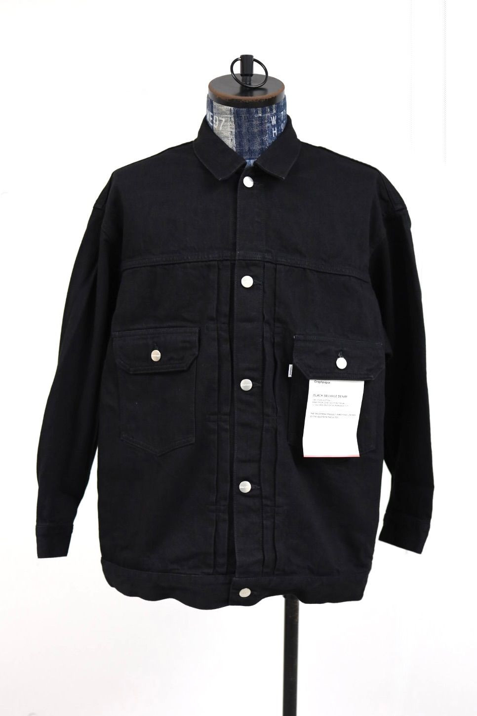 グラフペーパー Selvage Denim Jacket(GU261-20054RB)BLACK_WASHED★1月24日(土)発売！