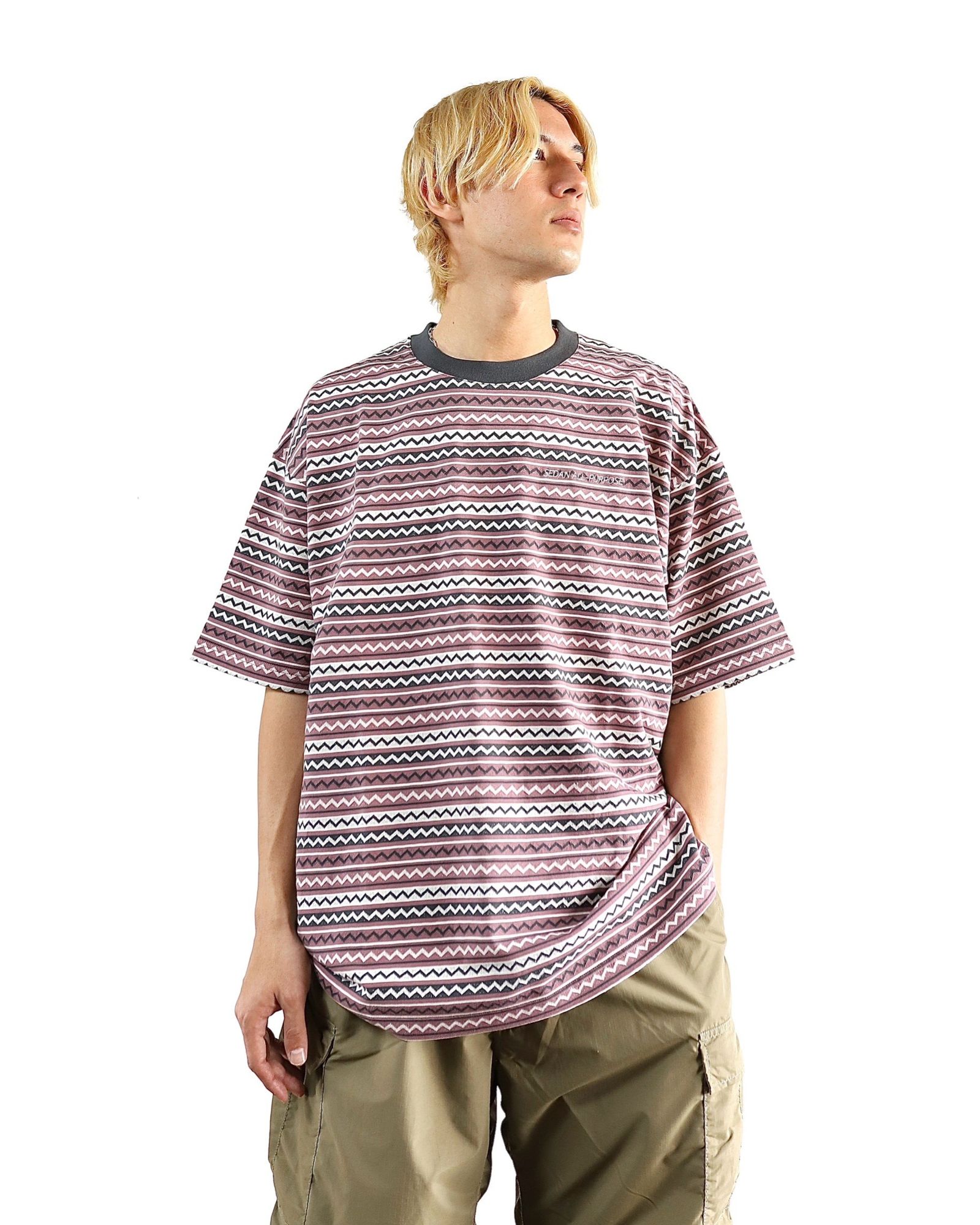 セダンオールパーパス 24SS Jaquard Striped S/S Tee style(Matcha) 2024.4.5