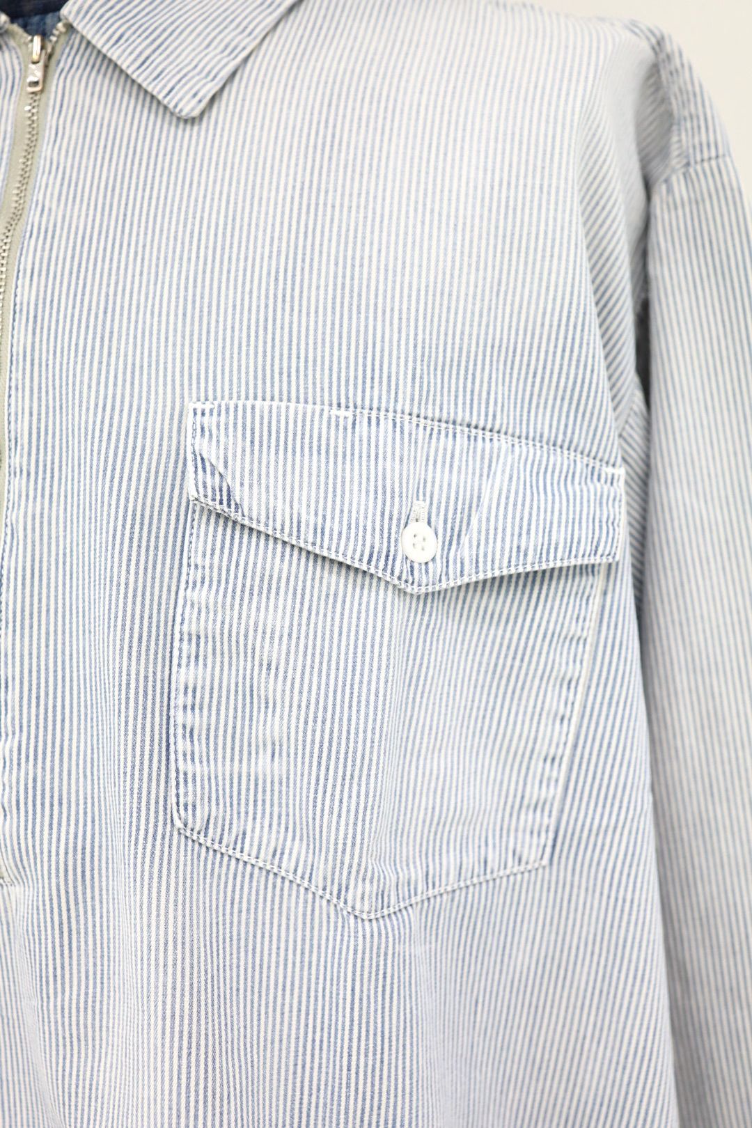 セントマイケル 26SS HICKORY SHIRT/STRIPE(SM-MK8-0000-041)WHITE